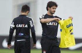 Durante o treino desta tarde no CT Joaquim Grava, no Parque Ecolgico do Tiete. O prximo jogo da equipe ser dia 03/07, domingo, no Morumbi, jogo de ida vlido pela Recopa 2013