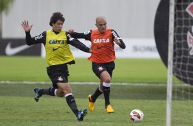 Durante o treino desta tarde no CT Joaquim Grava, no Parque Ecolgico do Tiete. O prximo jogo da equipe ser dia 03/07, domingo, no Morumbi, jogo de ida vlido pela Recopa 2013