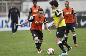 Durante o treino desta tarde no CT Joaquim Grava, no Parque Ecolgico do Tiete. O prximo jogo da equipe ser dia 03/07, domingo, no Morumbi, jogo de ida vlido pela Recopa 2013