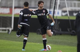 Durante o treino desta tarde no CT Joaquim Grava, no Parque Ecolgico do Tiete. O prximo jogo da equipe ser dia 03/07, domingo, no Morumbi, jogo de ida vlido pela Recopa 2013