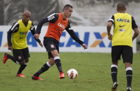 Durante o treino desta tarde no CT Joaquim Grava, no Parque Ecolgico do Tiete. O prximo jogo da equipe ser dia 03/07, domingo, no Morumbi, jogo de ida vlido pela Recopa 2013