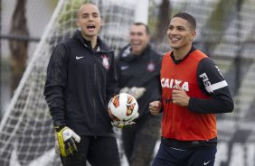 Durante o treino desta manh no CT Joaquim Grava, no Parque Ecolgico do Tiete. O prximo jogo da equipe ser dia 03/07, domingo, no Morumbi, jogo de ida vlido pela Recopa 2013