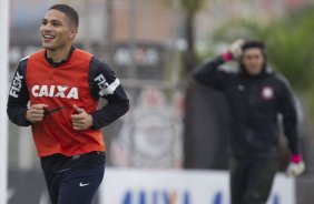 Durante o treino desta manh no CT Joaquim Grava, no Parque Ecolgico do Tiete. O prximo jogo da equipe ser dia 03/07, domingo, no Morumbi, jogo de ida vlido pela Recopa 2013