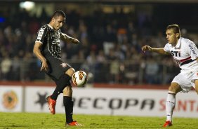 Durante a partida entre So Paulo x Corinthians, realizada esta noite no estdio do Morumbi, jogo de ida da Recopa 2013