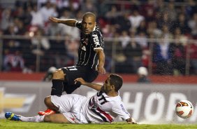 Durante a partida entre So Paulo x Corinthians, realizada esta noite no estdio do Morumbi, jogo de ida da Recopa 2013