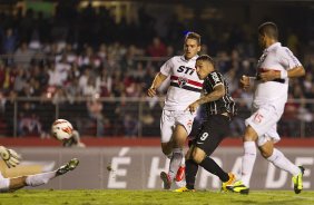 Durante a partida entre So Paulo x Corinthians, realizada esta noite no estdio do Morumbi, jogo de ida da Recopa 2013