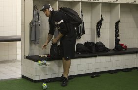 Nos vestiários antes da partida entre São Paulo x Corinthians, realizada esta noite no estádio do Morumbi, jogo de ida da Recopa 2013