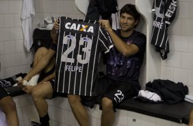 Nos vestiários antes da partida entre São Paulo x Corinthians, realizada esta noite no estádio do Morumbi, jogo de ida da Recopa 2013