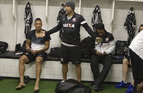 Nos vestiários antes da partida entre São Paulo x Corinthians, realizada esta noite no estádio do Morumbi, jogo de ida da Recopa 2013