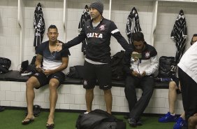 Nos vestirios antes da partida entre So Paulo x Corinthians, realizada esta noite no estdio do Morumbi, jogo de ida da Recopa 2013