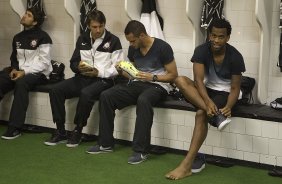 Nos vestiários antes da partida entre São Paulo x Corinthians, realizada esta noite no estádio do Morumbi, jogo de ida da Recopa 2013