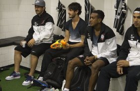 Nos vestiários antes da partida entre São Paulo x Corinthians, realizada esta noite no estádio do Morumbi, jogo de ida da Recopa 2013
