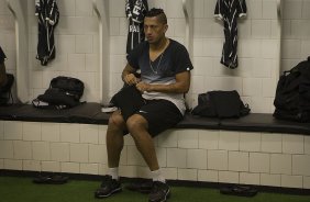 Nos vestiários antes da partida entre São Paulo x Corinthians, realizada esta noite no estádio do Morumbi, jogo de ida da Recopa 2013