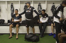 Nos vestiários antes da partida entre São Paulo x Corinthians, realizada esta noite no estádio do Morumbi, jogo de ida da Recopa 2013