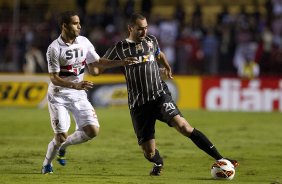 Durante a partida entre So Paulo x Corinthians, realizada esta noite no estdio do Morumbi, jogo de ida da Recopa 2013