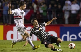 Durante a partida entre So Paulo x Corinthians, realizada esta noite no estdio do Morumbi, jogo de ida da Recopa 2013