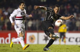 Durante a partida entre So Paulo x Corinthians, realizada esta noite no estdio do Morumbi, jogo de ida da Recopa 2013