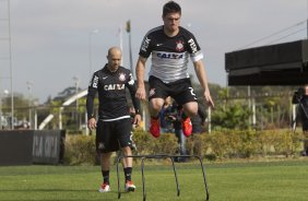 Durante o treino desta manh no CT Joaquim Grava, no Parque Ecolgico do Tiete. O prximo jogo da equipe ser domingo, dia 14/07, no estdio do Pacaembu, contra o Atltico-MG, 7 rodada do Campeonato Brasileiro de 2013