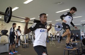 Durante o treino desta manh no CT Joaquim Grava, no Parque Ecolgico do Tiete. O prximo jogo da equipe ser domingo, dia 14/07, no estdio do Pacaembu, contra o Atltico-MG, 7 rodada do Campeonato Brasileiro de 2013