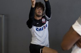 Durante o treino desta manh no CT Joaquim Grava, no Parque Ecolgico do Tiete. O prximo jogo da equipe ser domingo, dia 14/07, no estdio do Pacaembu, contra o Atltico-MG, 7 rodada do Campeonato Brasileiro de 2013