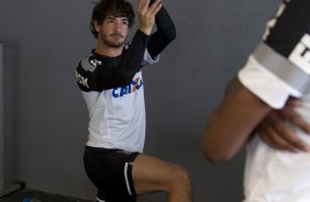 Durante o treino desta manh no CT Joaquim Grava, no Parque Ecolgico do Tiete. O prximo jogo da equipe ser domingo, dia 14/07, no estdio do Pacaembu, contra o Atltico-MG, 7 rodada do Campeonato Brasileiro de 2013