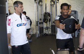 Durante o treino desta manh no CT Joaquim Grava, no Parque Ecolgico do Tiete. O prximo jogo da equipe ser domingo, dia 14/07, no estdio do Pacaembu, contra o Atltico-MG, 7 rodada do Campeonato Brasileiro de 2013