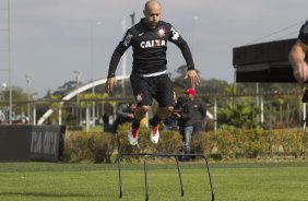 Durante o treino desta manh no CT Joaquim Grava, no Parque Ecolgico do Tiete. O prximo jogo da equipe ser domingo, dia 14/07, no estdio do Pacaembu, contra o Atltico-MG, 7 rodada do Campeonato Brasileiro de 2013