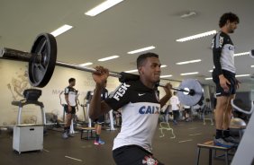 Durante o treino desta manh no CT Joaquim Grava, no Parque Ecolgico do Tiete. O prximo jogo da equipe ser domingo, dia 14/07, no estdio do Pacaembu, contra o Atltico-MG, 7 rodada do Campeonato Brasileiro de 2013