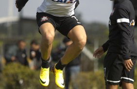 Durante o treino desta manh no CT Joaquim Grava, no Parque Ecolgico do Tiete. O prximo jogo da equipe ser domingo, dia 14/07, no estdio do Pacaembu, contra o Atltico-MG, 7 rodada do Campeonato Brasileiro de 2013