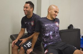 Nos vestiários antes da partida entre Corinthians x Atlético-MG, realizada esta tarde no estádio do Pacaembu, jogo válido pela 7ª rodada do Campeonato Brasileiro 2013