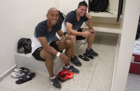 Nos vestiários antes da partida entre Corinthians x Atlético-MG, realizada esta tarde no estádio do Pacaembu, jogo válido pela 7ª rodada do Campeonato Brasileiro 2013