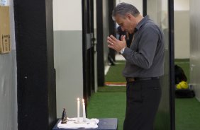 Nos vestiários antes da partida entre Corinthians x Atlético-MG, realizada esta tarde no estádio do Pacaembu, jogo válido pela 7ª rodada do Campeonato Brasileiro 2013