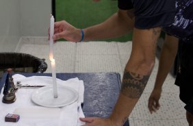 Nos vestiários antes da partida entre Corinthians x Atlético-MG, realizada esta tarde no estádio do Pacaembu, jogo válido pela 7ª rodada do Campeonato Brasileiro 2013