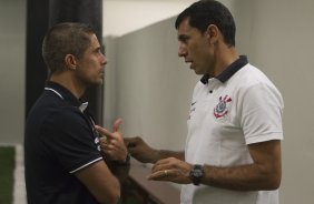 Nos vestiários antes da partida entre Corinthians x Atlético-MG, realizada esta tarde no estádio do Pacaembu, jogo válido pela 7ª rodada do Campeonato Brasileiro 2013