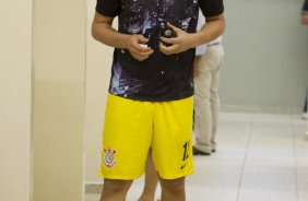 Nos vestiários antes da partida entre Corinthians x Atlético-MG, realizada esta tarde no estádio do Pacaembu, jogo válido pela 7ª rodada do Campeonato Brasileiro 2013