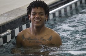 Durante o treino desta tarde no CT Joaquim Grava, no Parque Ecológico do Tiete. O próximo jogo da equipe será quarta-feira, dia 17/07, no estádio do Pacaembu, contra o São Paulo, jogo da volta válido pela Recopa 2013