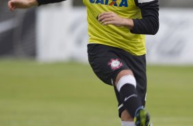 Durante o treino desta tarde no CT Joaquim Grava, no Parque Ecológico do Tiete. O próximo jogo da equipe será quarta-feira, dia 17/07, no estádio do Pacaembu, contra o São Paulo, jogo da volta válido pela Recopa 2013