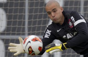 Durante o treino desta tarde no CT Joaquim Grava, no Parque Ecológico do Tiete. O próximo jogo da equipe será quarta-feira, dia 17/07, no estádio do Pacaembu, contra o São Paulo, jogo da volta válido pela Recopa 2013
