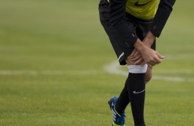 Durante o treino desta tarde no CT Joaquim Grava, no Parque Ecológico do Tiete. O próximo jogo da equipe será quarta-feira, dia 17/07, no estádio do Pacaembu, contra o São Paulo, jogo da volta válido pela Recopa 2013