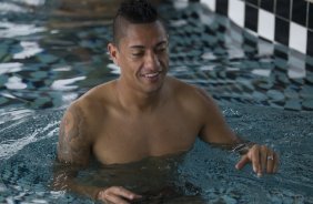 Durante o treino desta tarde no CT Joaquim Grava, no Parque Ecológico do Tiete. O próximo jogo da equipe será quarta-feira, dia 17/07, no estádio do Pacaembu, contra o São Paulo, jogo da volta válido pela Recopa 2013