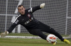 Durante o treino desta tarde no CT Joaquim Grava, no Parque Ecológico do Tiete. O próximo jogo da equipe será quarta-feira, dia 17/07, no estádio do Pacaembu, contra o São Paulo, jogo da volta válido pela Recopa 2013