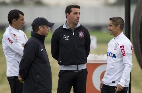 Durante o treino desta tarde no CT Joaquim Grava, no Parque Ecológico do Tiete. O próximo jogo da equipe será quarta-feira, dia 17/07, no estádio do Pacaembu, contra o São Paulo, jogo da volta válido pela Recopa 2013