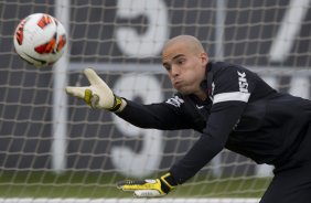Durante o treino desta tarde no CT Joaquim Grava, no Parque Ecológico do Tiete. O próximo jogo da equipe será quarta-feira, dia 17/07, no estádio do Pacaembu, contra o São Paulo, jogo da volta válido pela Recopa 2013