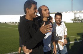 Durante o treino desta tarde no CT Joaquim Grava, no Parque Ecolgico do Tiete. O prximo jogo da equipe ser amanh, quarta-feira, dia 17/07, no estdio do Pacaembu, contra o So Paulo, jogo da volta vlido pela Recopa 2013