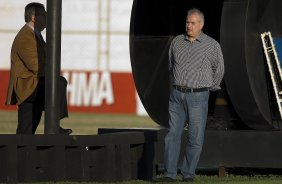 Durante o treino desta tarde no CT Joaquim Grava, no Parque Ecológico do Tiete. O próximo jogo da equipe será amanhã, quarta-feira, dia 17/07, no estádio do Pacaembu, contra o São Paulo, jogo da volta válido pela Recopa 2013