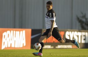 Durante o treino desta tarde no CT Joaquim Grava, no Parque Ecológico do Tiete. O próximo jogo da equipe será amanhã, quarta-feira, dia 17/07, no estádio do Pacaembu, contra o São Paulo, jogo da volta válido pela Recopa 2013
