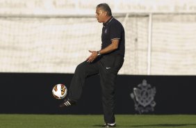 Durante o treino desta tarde no CT Joaquim Grava, no Parque Ecológico do Tiete. O próximo jogo da equipe será amanhã, quarta-feira, dia 17/07, no estádio do Pacaembu, contra o São Paulo, jogo da volta válido pela Recopa 2013