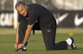 Durante o treino desta tarde no CT Joaquim Grava, no Parque Ecolgico do Tiete. O prximo jogo da equipe ser amanh, quarta-feira, dia 17/07, no estdio do Pacaembu, contra o So Paulo, jogo da volta vlido pela Recopa 2013