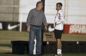 Durante o treino desta tarde no CT Joaquim Grava, no Parque Ecolgico do Tiete. O prximo jogo da equipe ser amanh, quarta-feira, dia 17/07, no estdio do Pacaembu, contra o So Paulo, jogo da volta vlido pela Recopa 2013