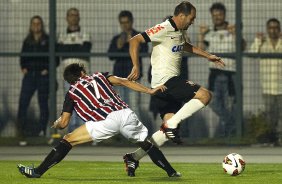 Durante a partida entre Corinthians x São Paulo, realizada esta noite no estádio do Pacaembu, jogo da volta, decisão da Recopa 2013